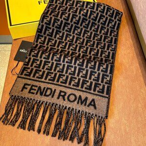 Fendi Black and Brown Scarf